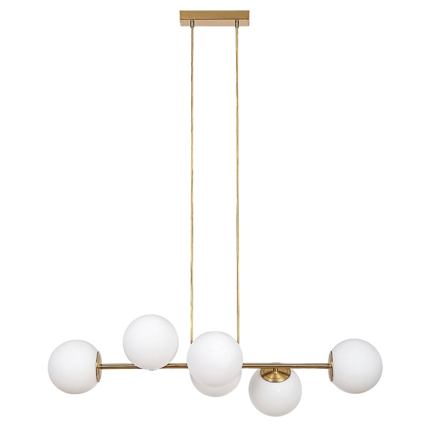 Rabalux - Κρεμαστό φωτιστικό οροφής 6xE27/35W/230V χρυσαφί