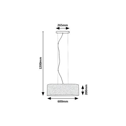 Rabalux - Κρεμαστό φωτιστικό οροφής 3xE27/40W/230V