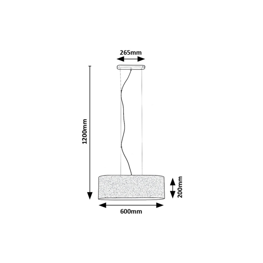 Rabalux - Κρεμαστό φωτιστικό οροφής 3xE27/40W/230V