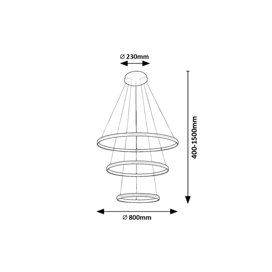Rabalux -  Κρεμαστό φωτιστικό οροφής LED LED/100W/230V 3000K