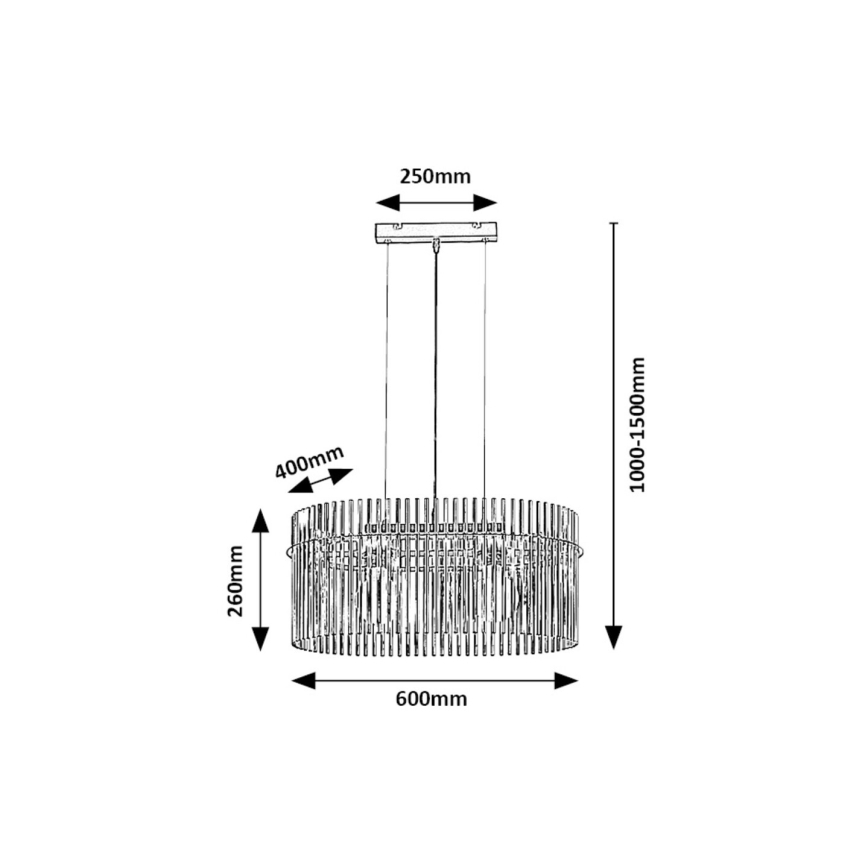 Rabalux -Κρεμαστό φωτιστικό οροφής 2xE27/40W/230V