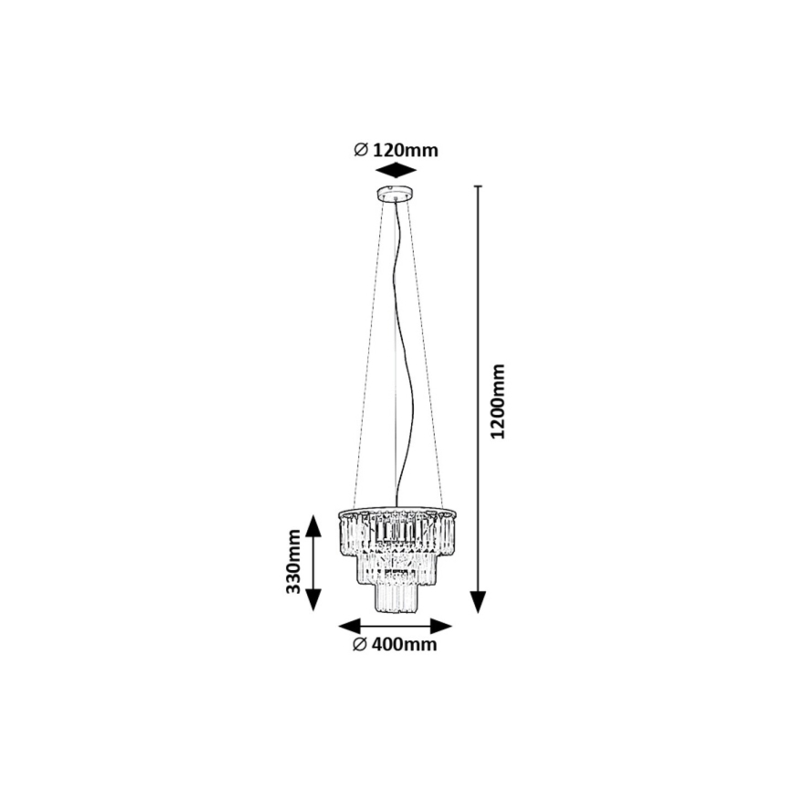 Rabalux - Κρεμαστό φωτιστικό οροφής 3xE27/25W/230V