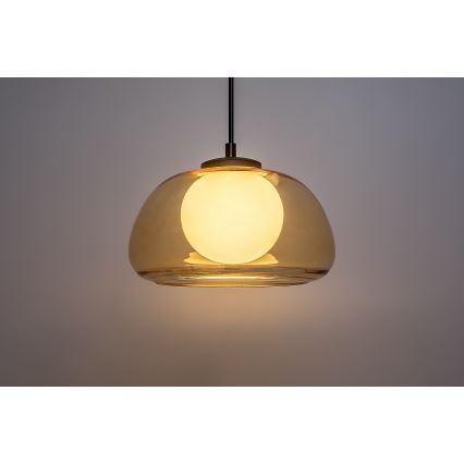 Rabalux - Κρεμαστό φωτιστικό οροφής 1xG9/5W/230V καφέ/φιμέ