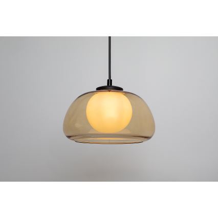 Rabalux - Κρεμαστό φωτιστικό οροφής 1xG9/5W/230V καφέ/φιμέ