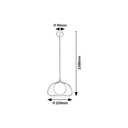 Rabalux - Κρεμαστό φωτιστικό οροφής 1xG9/5W/230V καφέ/φιμέ