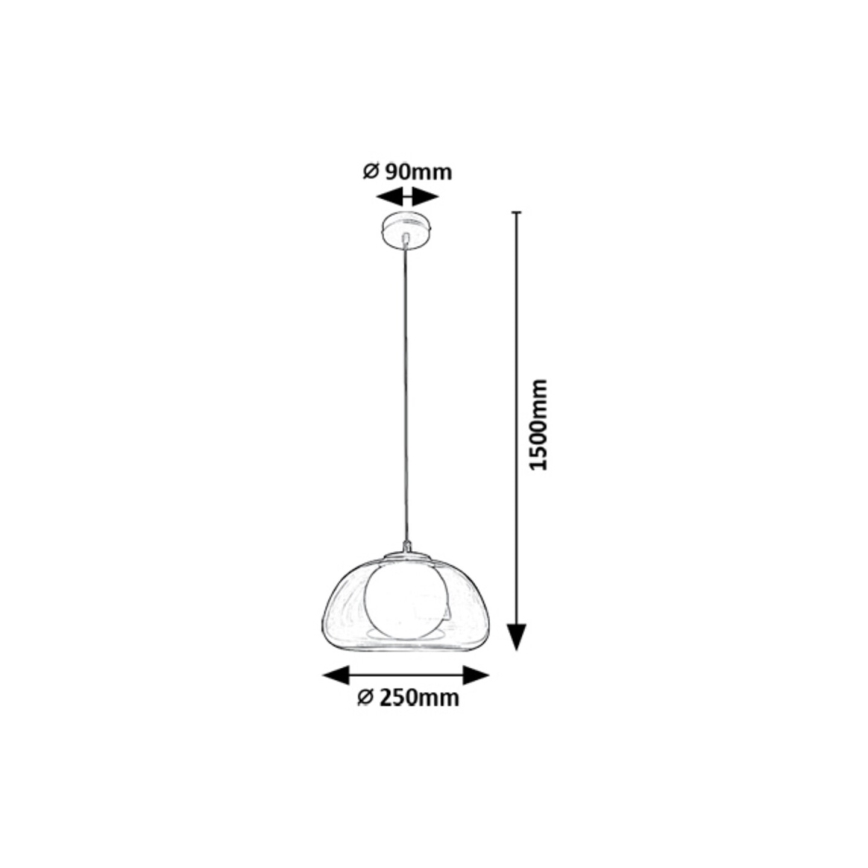 Rabalux - Κρεμαστό φωτιστικό οροφής 1xG9/5W/230V καφέ/φιμέ