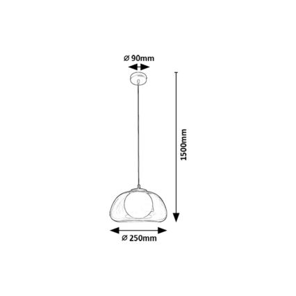 Rabalux - Κρεμαστό φωτιστικό οροφής 1xG9/5W/230V διαφανές