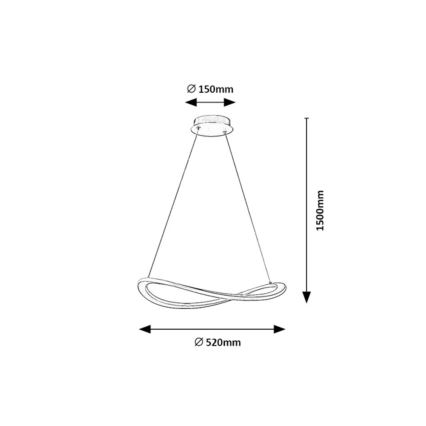 Rabalux - LED κρεμαστό φωτιστικό με καλώδιο LED/40W/230V 3000K