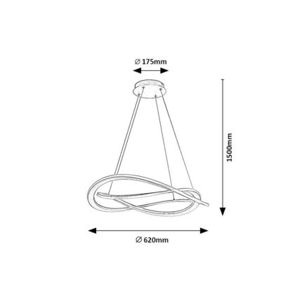 Rabalux - Κρεμαστό φωτιστικό σε σύρμα LED/72W/230V 3000K
