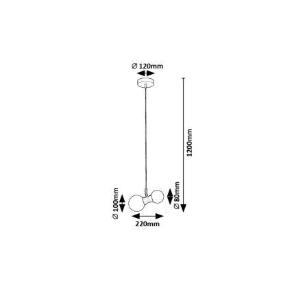 Rabalux - Κρεμαστό φωτιστικό οροφής 2xG9/28W/230V
