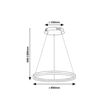 Rabalux -  Κρεμαστό φωτιστικό οροφής LED LED/45W/230V 3000K/4000K/6500K