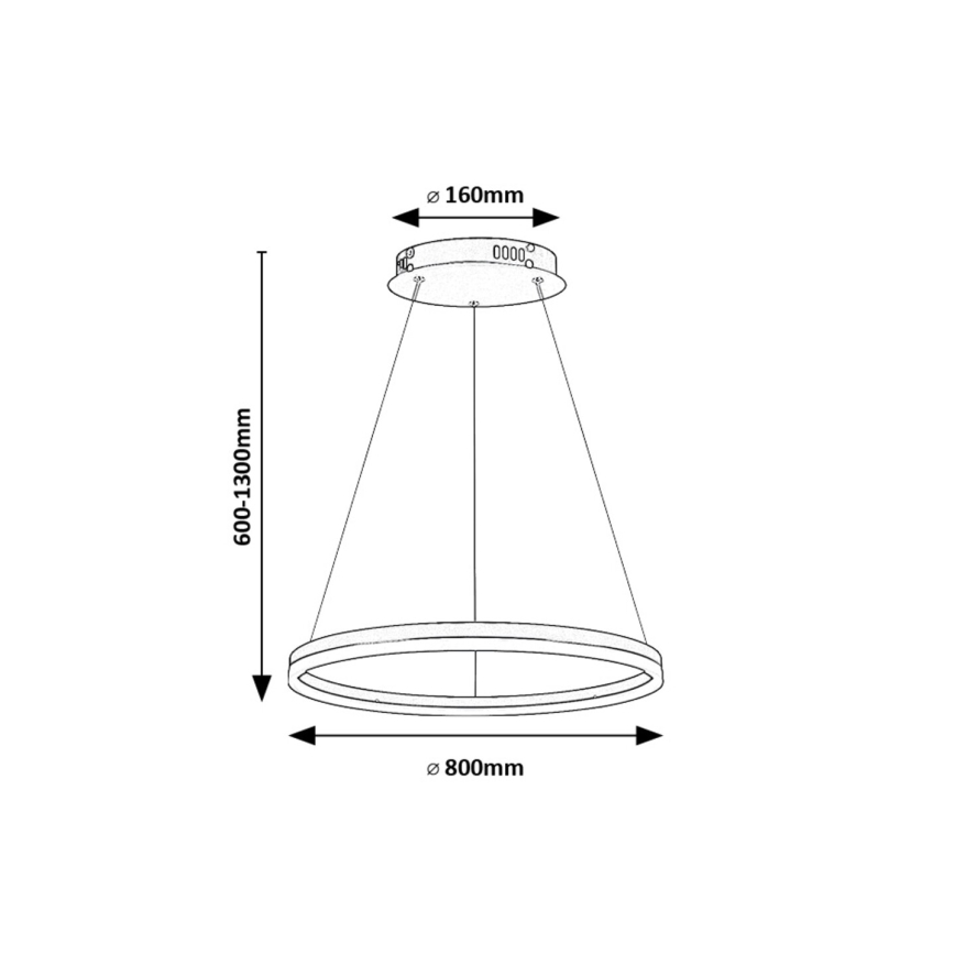 Rabalux -  Κρεμαστό φωτιστικό οροφής LED LED/45W/230V 3000K/4000K/6500K