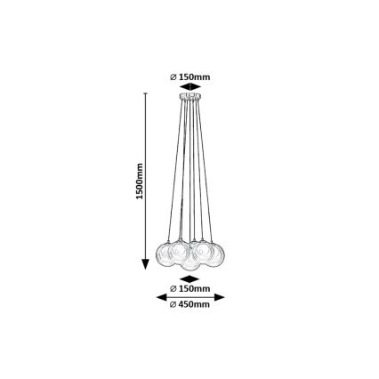 Rabalux - Κρεμαστό φωτιστικό οροφής 7xG9/25W/230V