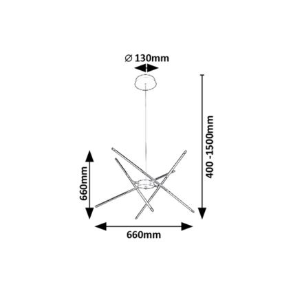 Rabalux -  Κρεμαστό φωτιστικό οροφής LED LED/40W/230V 3000K μαύρο