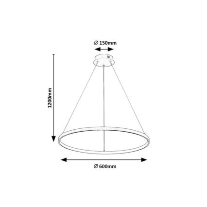 Rabalux - Κρεμαστό LED φωτιστικό με καλώδιο LED/55W/230V 3000K