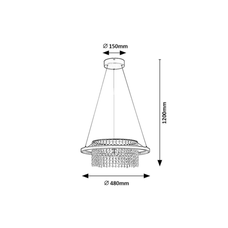 Rabalux - Κρεμαστό LED φωτιστικό με καλώδιο LED/40W/230V 3000/3500/4000K