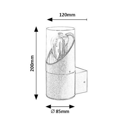 Rabalux - Εξωτερικό επιτοίχιο φωτιστικό 1xE27/28W/230V IP54