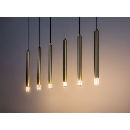 Rabalux - Κρεμαστό φωτιστικό οροφής 6xG9/5W/230V χρυσό