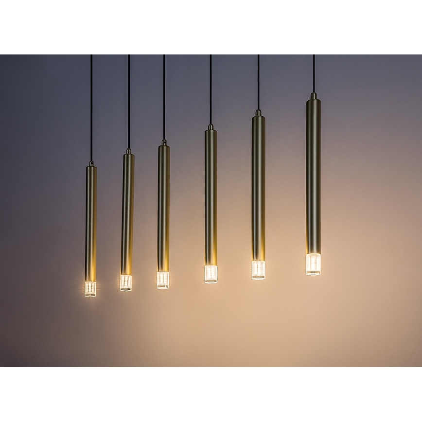 Rabalux - Κρεμαστό φωτιστικό οροφής 6xG9/5W/230V χρυσό