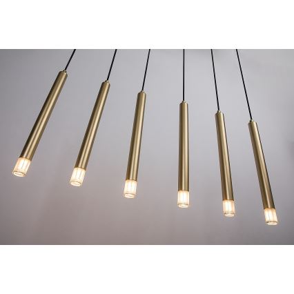 Rabalux - Κρεμαστό φωτιστικό οροφής 6xG9/5W/230V χρυσό