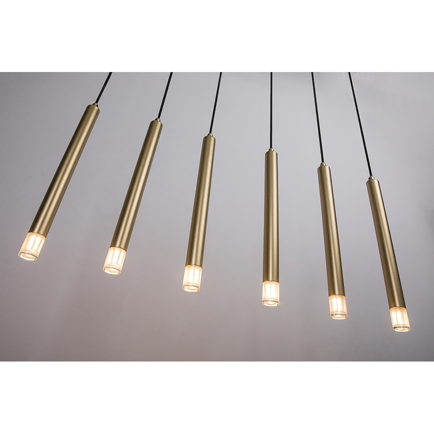 Rabalux - Κρεμαστό φωτιστικό οροφής 6xG9/5W/230V χρυσό