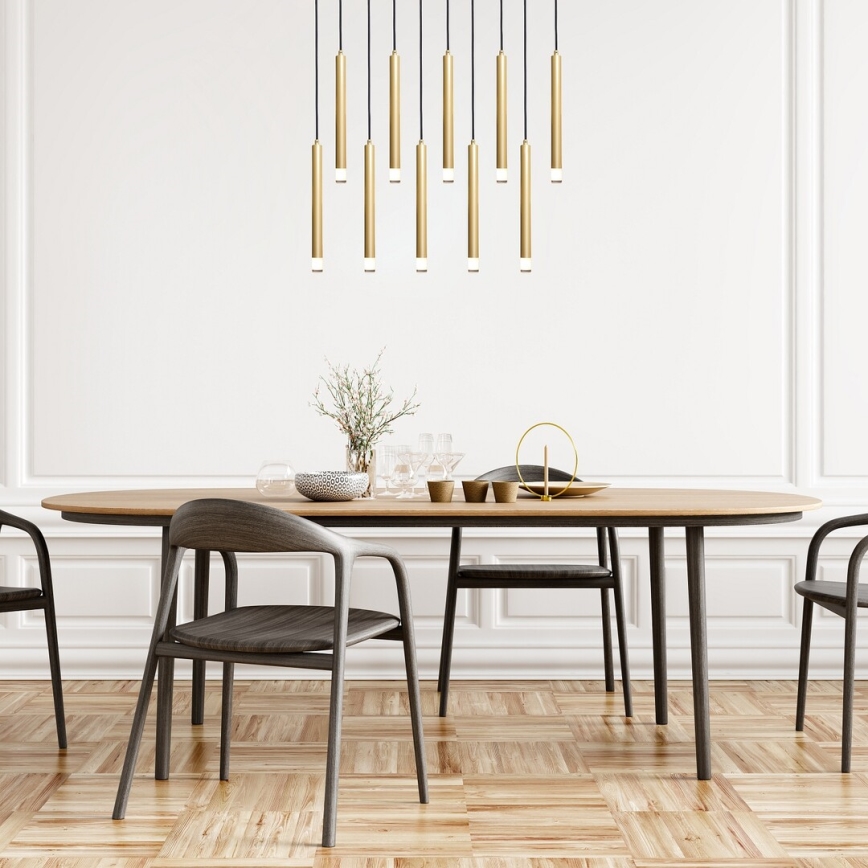 Rabalux - Κρεμαστό φωτιστικό οροφής 10xG9/5W/230V χρυσό