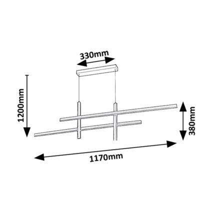 Rabalux -  Κρεμαστό φωτιστικό οροφής LED LED/40W/230V 3000K