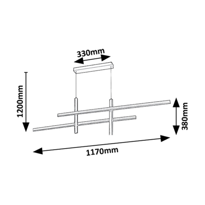 Rabalux -  Κρεμαστό φωτιστικό οροφής LED LED/40W/230V 3000K