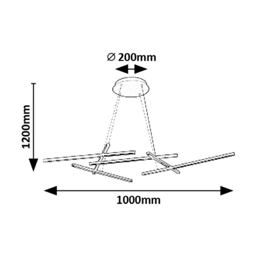 Rabalux - Led Dimmable κρεμαστό φωτιστικό οροφής LED/40W/230V 3000-6500K + τηλεχειριστήριο
