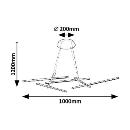 Rabalux - Led Dimmable κρεμαστό φωτιστικό οροφής LED/40W/230V 3000-6500K + τηλεχειριστήριο