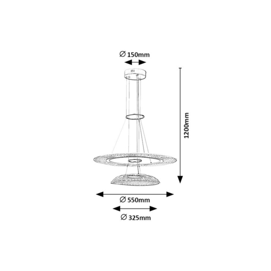Rabalux - Κρεμαστό φωτιστικό με καλώδιο LED/36W/230V 3000K