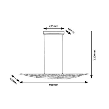 Rabalux - Κρεμαστό φωτιστικό LED με καλώδιο ανάρτησης LED/32W/230V 3000K