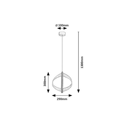 Rabalux - LED κρεμαστό φωτιστικό με καλώδιο LED/8W/230V 3000K