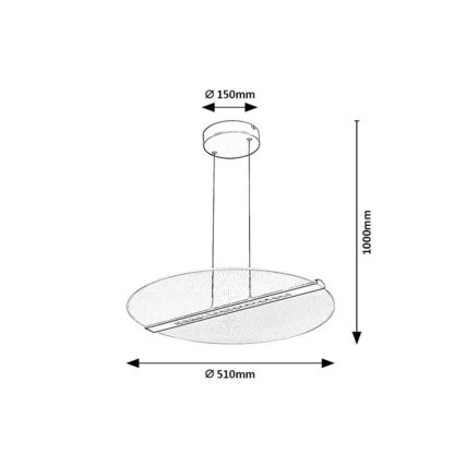 Rabalux - Κρεμαστό φωτιστικό LED με καλώδιο LED/24W/230V 3000K