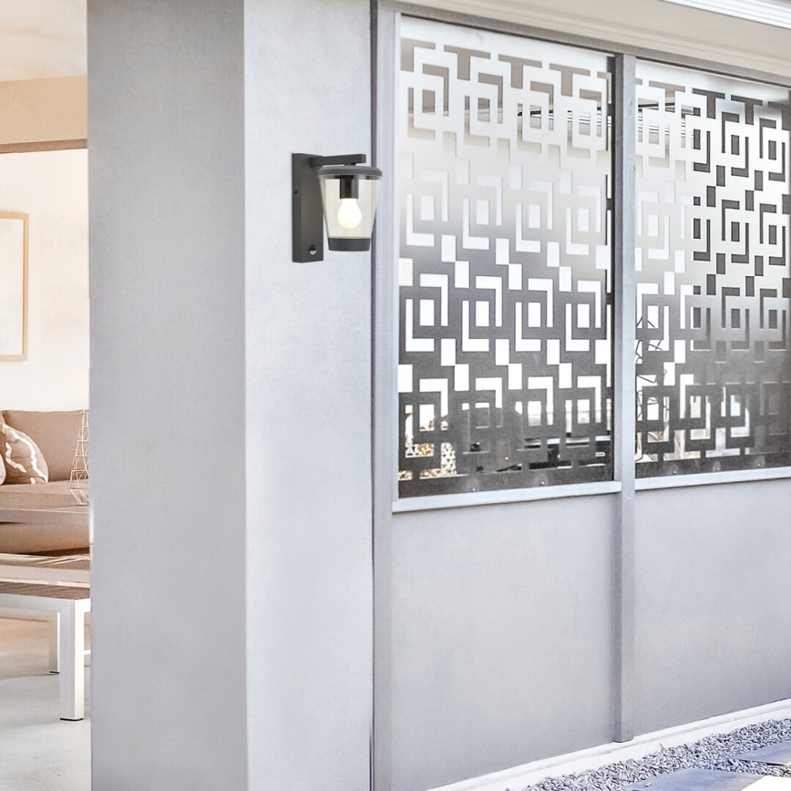 Rabalux - Φωτιστικό τοίχου εξωτερικού χώρου με αισθητήρα κίνησης 1xE27/40W/230V IP44