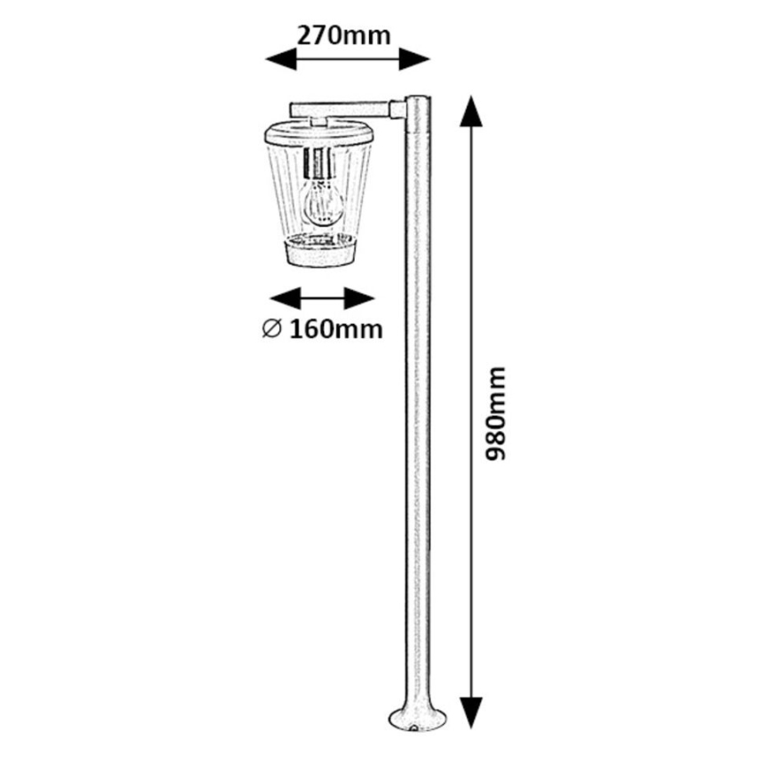 Rabalux - Λάμπα εξωτερικού χώρου 1xE27/40W/230V IP44