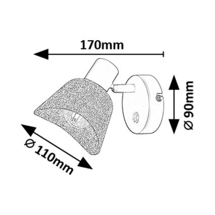 Rabalux - Σποτ τοίχου 1xE14/10W/230V
