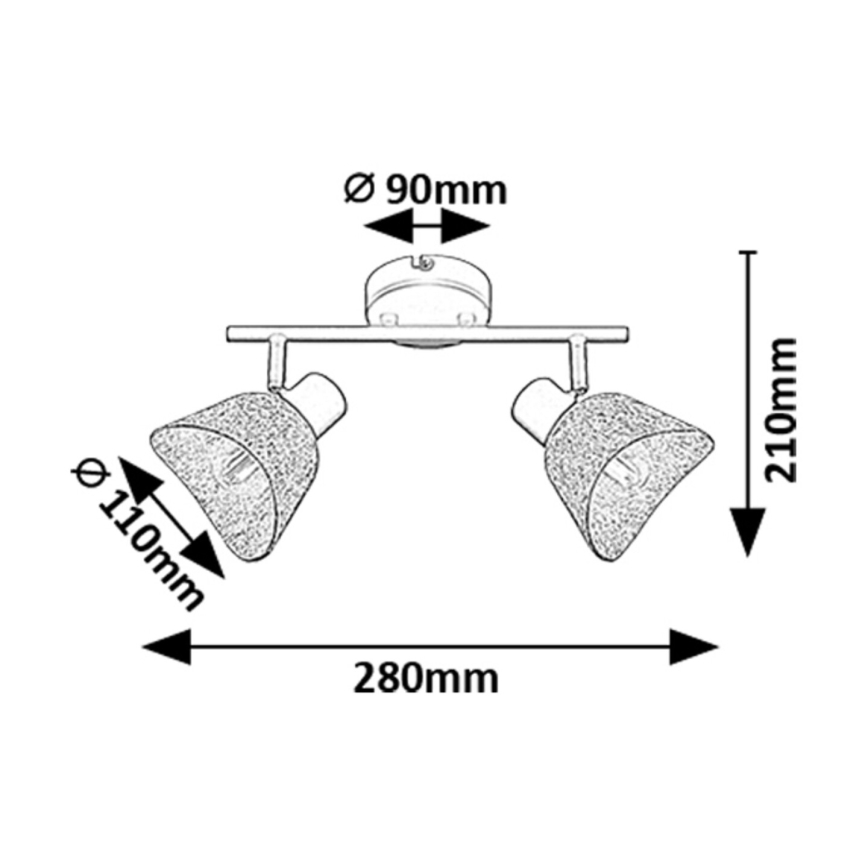 Rabalux - Φωτιστικό σποτ 2xE14/10W/230V