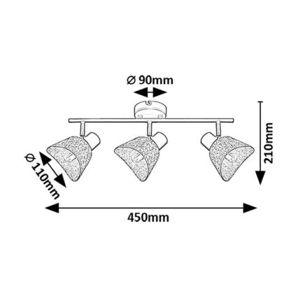 Rabalux - Φωτιστικό σποτ 3xE14/10W/230V