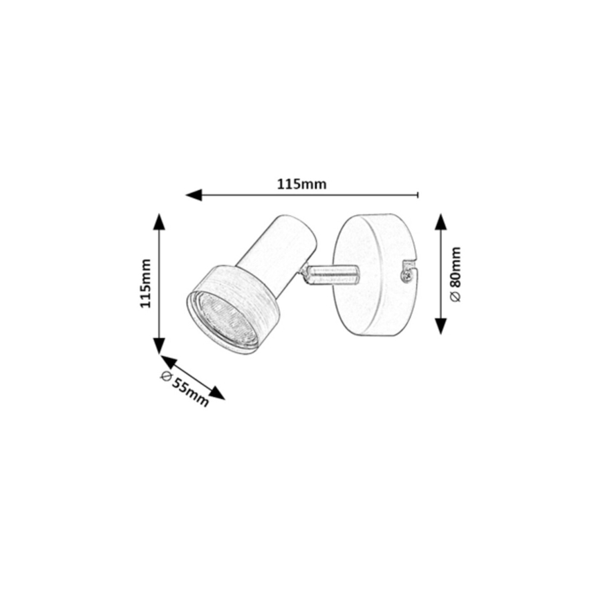 Rabalux - Επιτοίχιο φωτιστικό με 1 λάμπα GU10/50W/230V