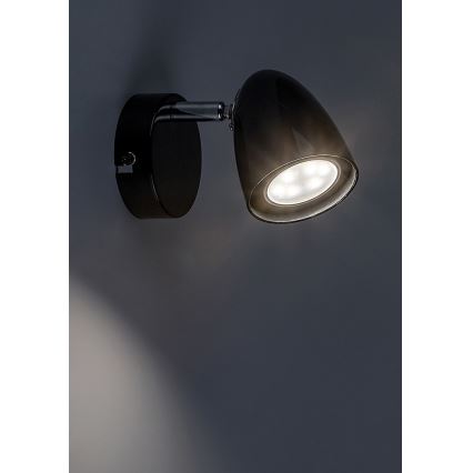 Rabalux - Προβολέας τοίχου 1xGU10/5W/230V μαύρο