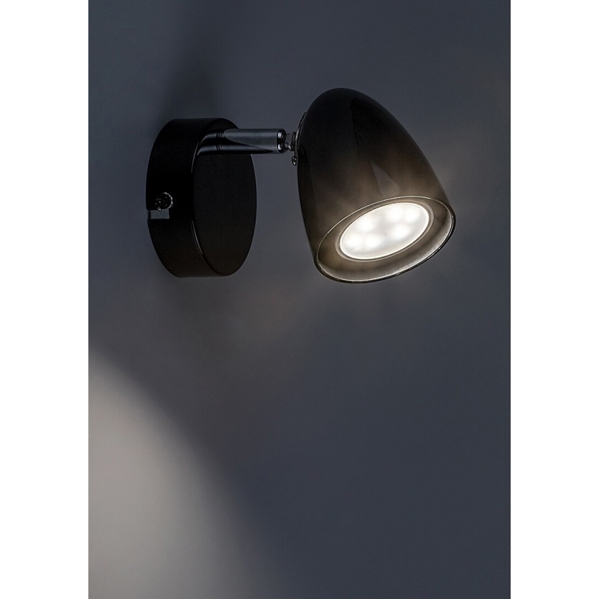 Rabalux - Προβολέας τοίχου 1xGU10/5W/230V μαύρο