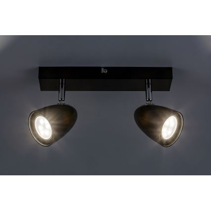Rabalux - Φωτιστικό σποτ 2xGU10/5W/230V μαύρο