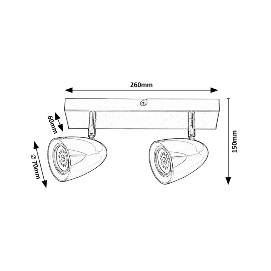 Rabalux - Φωτιστικό σποτ 2xGU10/5W/230V μαύρο