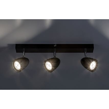 Rabalux - Φωτιστικό σποτ 3xGU10/5W/230V μαύρο