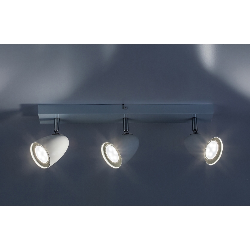 Rabalux - Φωτιστικό σποτ 3xGU10/5W/230V λευκό