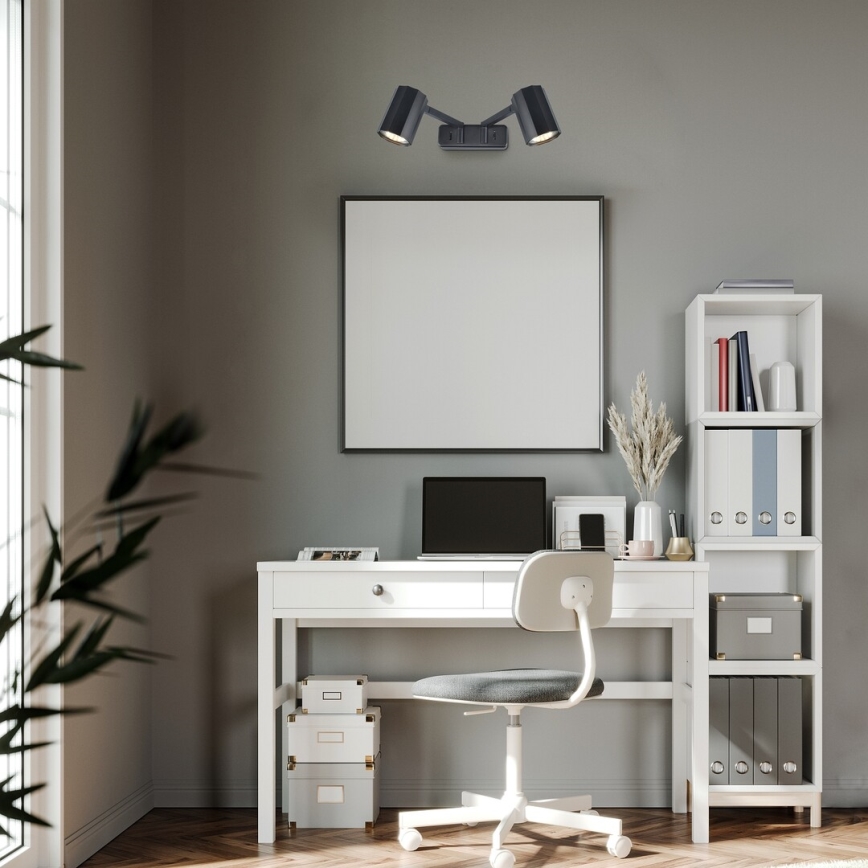 Rabalux - Προβολέας τοίχου 2xGU10/5W/230V