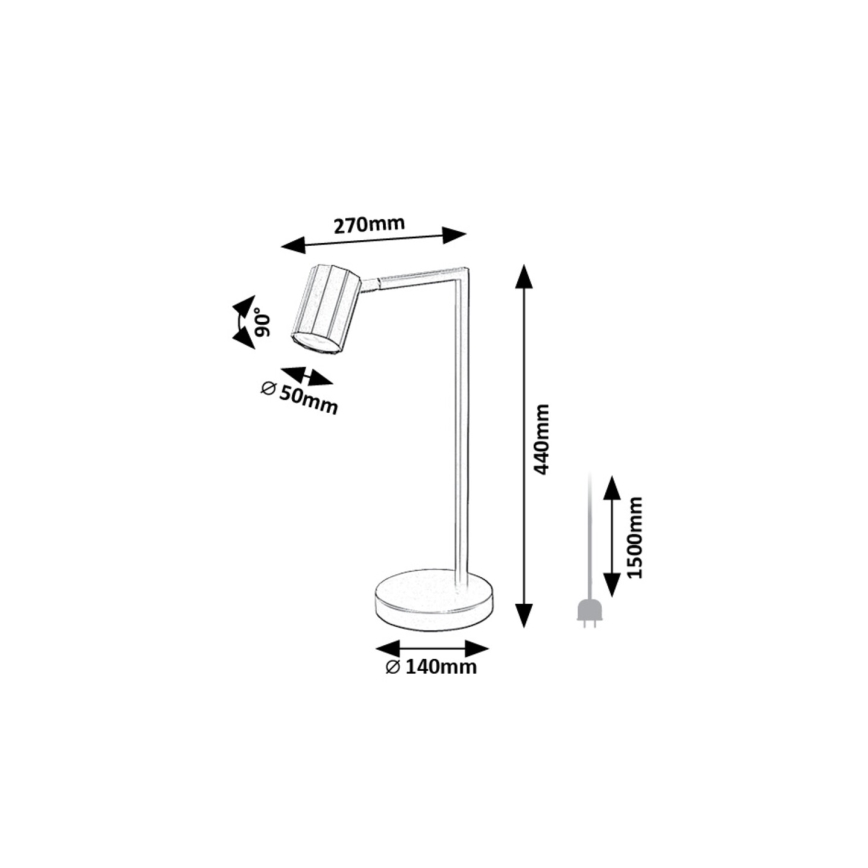 Rabalux - Eπιτραπέζια λάμπα 1xGU10/5W/230V μαύρο
