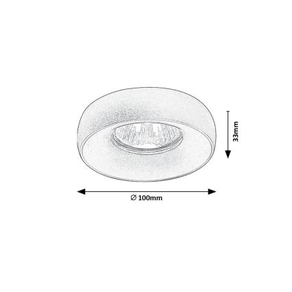 Rabalux - Χωνευτό φωτιστικό σποτ 2σε1 1xGU10/25W/230V