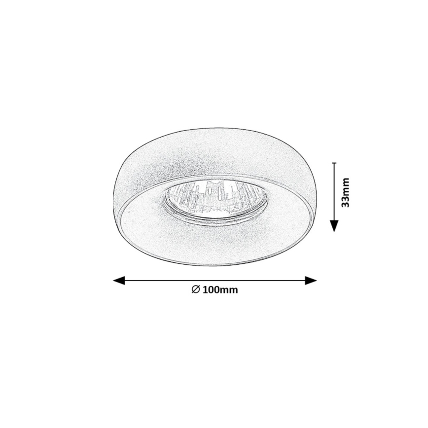 Rabalux - Χωνευτό φωτιστικό σποτ 2σε1 1xGU10/25W/230V
